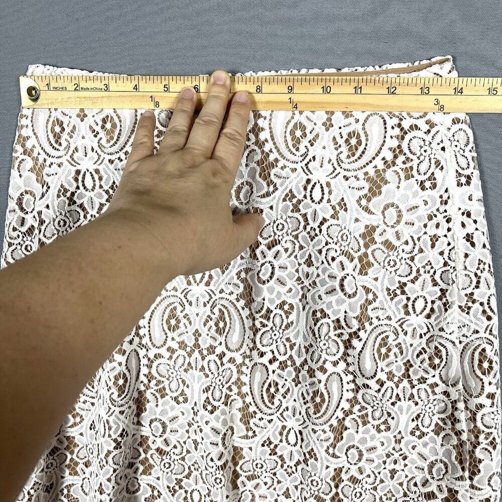 NWT For Love & Lemons Vika Floral Lace Mini Skirt Womens Size Large L White Sexy - Picture 11 of 16